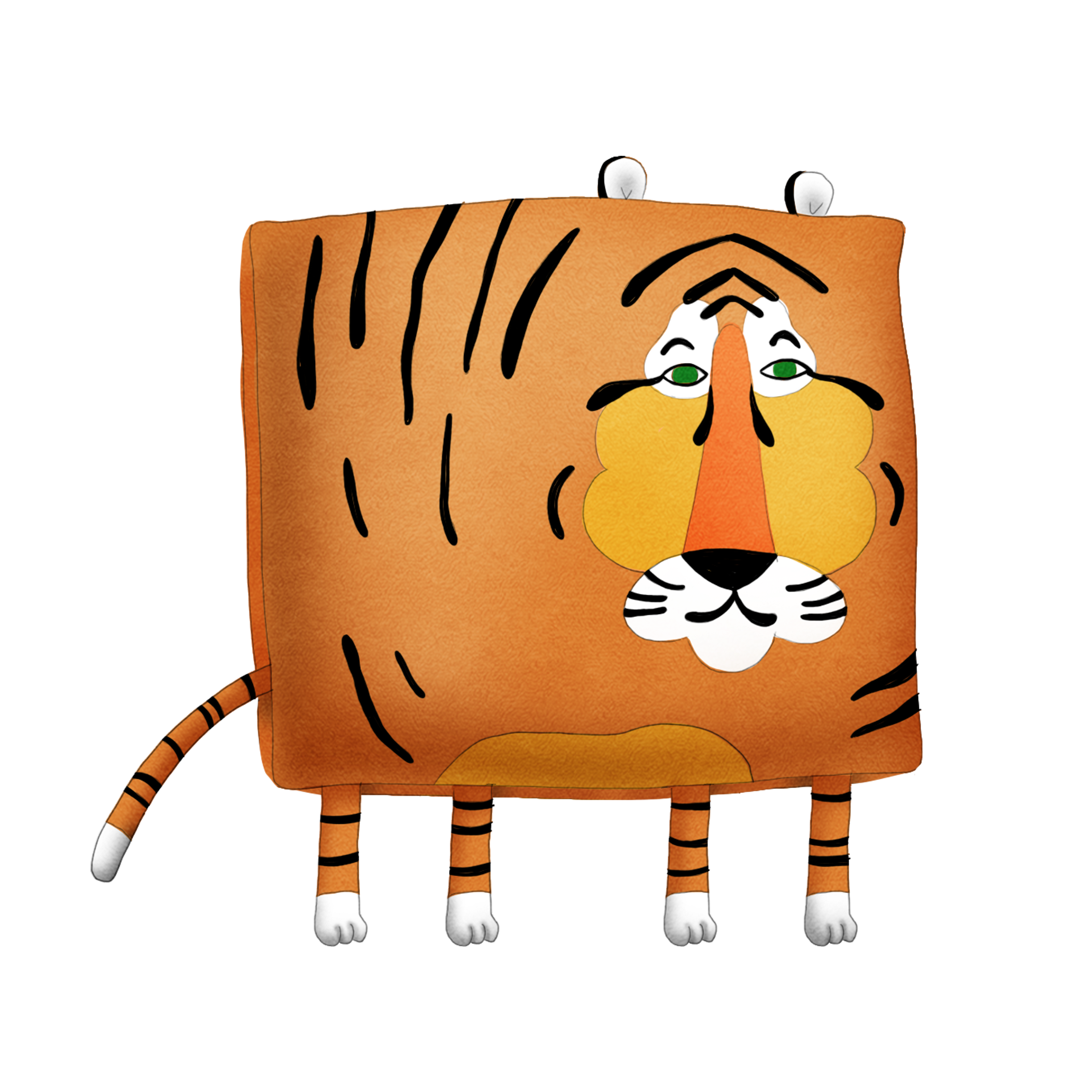 тигр подушка